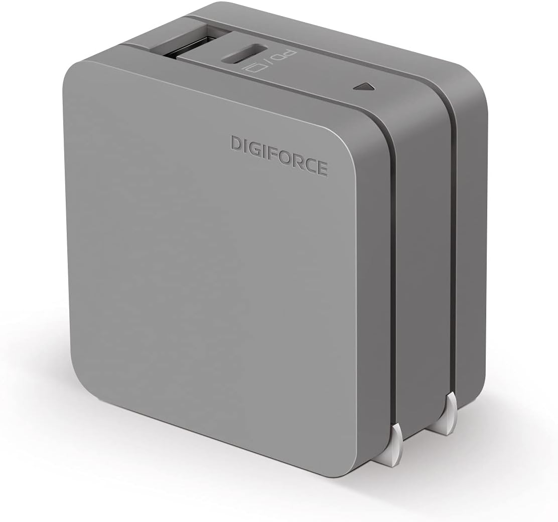 DIGIFORCE PD 65W 2ポート急速充電器（チャコールグレー）