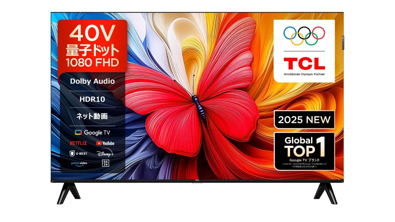 TCL 40V型 テレビ 量子ドット FHD 40V5C